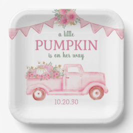 リトルパンプキンガールベビーシャワー ペーパープレート