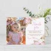 リトルパンプキンガール 誕生日写真サンクスカード サンキューカード (スタンド正面)