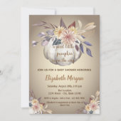 リトルパンプキンス,花,秋の赤ちゃんシャワー 招待状 (正面)