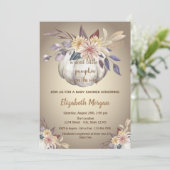 リトルパンプキンス,花,秋の赤ちゃんシャワー 招待状 (スタンド正面)