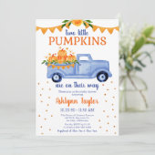 リトルパンプキンツインボーイズベビーシャワー 招待状 (スタンド正面)
