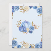 リトルパンプキントラック 秋のベイビーボーイシャワー 招待状 (裏面)