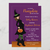 リトルパンプキンハロウィーンベビーシャワー招待状 招待状 (正面/裏面)