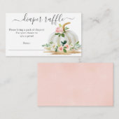 リトルパンプキンピンクおむつくじ ベビーシャワーカード エンクロージャーカード (正面/裏面)