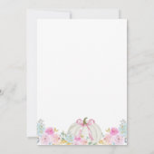 リトルパンプキンピンクリボン 女の子のファーストバースデー 招待状 (裏面)