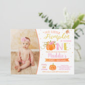 リトルパンプキンファースト誕生日招待状秋 招待状 (スタンド正面)