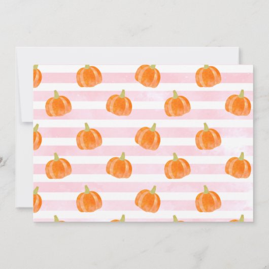 リトルパンプキンファースト誕生日招待状秋 招待状 (裏面)