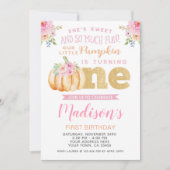 リトルパンプキンファースト誕生日招待状 招待状 (正面)