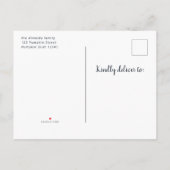 リトルパンプキンファースト誕生日第1男の子秋秋 インビテーションポストカード (裏面)