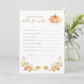 リトルパンプキンフォール｜ベイビーへの願いカード 招待状 (スタンド正面)