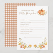 リトルパンプキンフォール｜ベイビーへの願いカード 招待状 (正面/裏面)