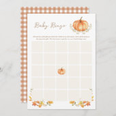 リトルパンプキンフォール｜ベイビーシャワービンゴカード 招待状 (正面/裏面)