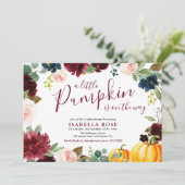 リトルパンプキンフラワーベイビーシャワー 招待状 (スタンド正面)