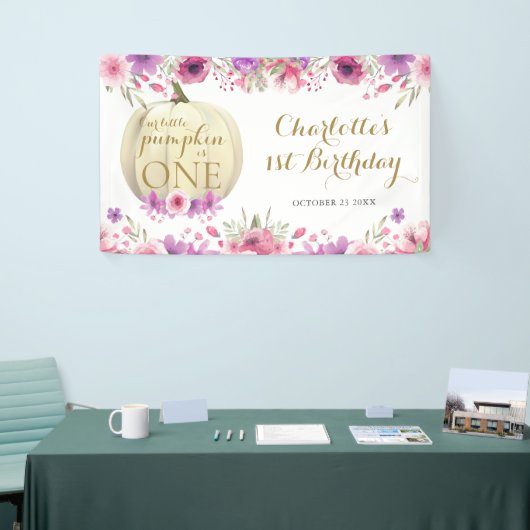 リトルパンプキンフローラ第1誕生日パーティー 横断幕 (トレードショー)