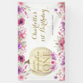 リトルパンプキンフローラ第1誕生日パーティー 横断幕 (縦)