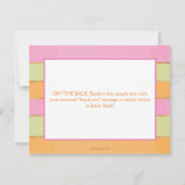 リトルパンプキンフローラ誕生日ガール秋サンキュー サンキューカード (裏面)