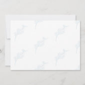 リトルパンプキンブルーとホワイトのベイビーシャワー 招待状 (裏面)