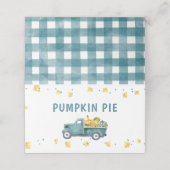 リトルパンプキンブルートラック誕生日フードテント又は  プレイスカード (外部開封)