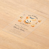 リトルパンプキンブーベイビーシャワー招待状 アクリル招待状 (レイダウン)