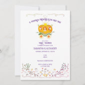 リトルパンプキンプリンセス ワイルドフラワーベイビーシャワー 招待状 (正面)