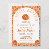 リトルパンプキンベイビーシャワーの招待状 招待状 (正面)
