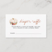 リトルパンプキンベイビーシャワーディーパーラッフルチケット エンクロージャーカード (正面)