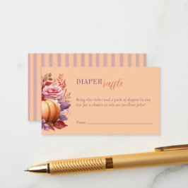 リトルパンプキンベイビーシャワーピーチおむつくじ エンクロージャーカード