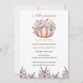 リトルパンプキンベイビーシャワーフラワーフォール 招待状 (正面)