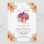 リトルパンプキンベイビーシャワー 招待状 (正面/裏面)