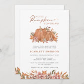 リトルパンプキンベイビーシャワー 招待状 (正面/裏面)