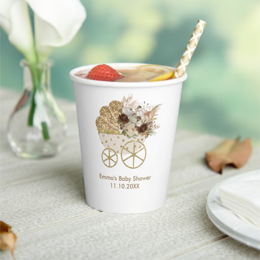 リトルパンプキンベイビーシャワー 紙コップ (インサイチュ)