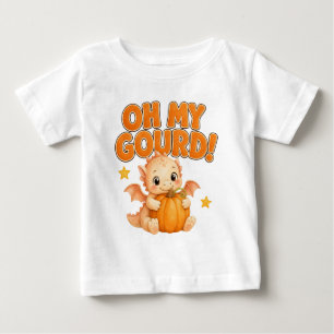 リトルパンプキンベイビードラゴン かわいいハロウィンベビー  ベビーTシャツ