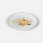 リトルパンプキンベビーシャワープレート ペーパープレート (アングル)