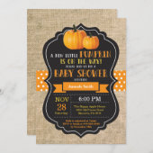 リトルパンプキンベビーシャワー招待状カードバーラップ 招待状 (正面/裏面)