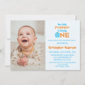 リトルパンプキンボーイ 1歳の誕生日 招待状 (正面)