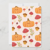 リトルパンプキンマッシュルームベイビーシャワー招待状 招待状 (裏面)