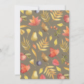 リトルパンプキン男女兼用秋ベビーシャワー 招待状 (裏面)