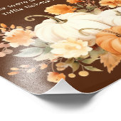 リトルパンプキン秋おむつくじベビーシャワーサイン フォトプリント (角)