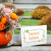 リトルパンプキン秋のフェアリーテイルフードラベルテント プレイスカード