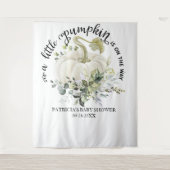 リトルパンプキン秋のベイビーシャワー背景 タペストリー (正面)