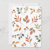 リトルパンプキン秋のベイビーシャワー 招待状 (裏面)