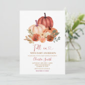 リトルパンプキン秋の恋ベビーシャワー 招待状 (スタンド正面)