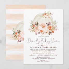 リトルパンプキン秋の花ドライブバイ ベイビーシャワー 招待状