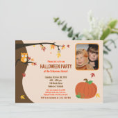リトルパンプキン秋オータムフォトパーティの招待状 招待状 (スタンド正面)