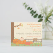 リトルパンプキン秋テーマベビーシャワー招待状 招待状 (スタンド正面)