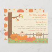 リトルパンプキン秋テーマベビーシャワー招待状 招待状 (正面/裏面)