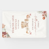 リトルパンプキン秋ピンクガールベイビーシャワーウェルカム 横断幕 (横)