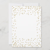 リトルパンプキン秋ファースト誕生日ガール金ゴールド 招待状 (裏面)