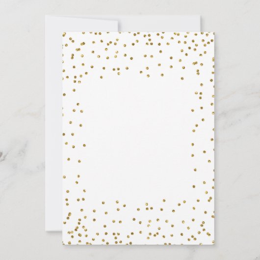 リトルパンプキン秋ファースト誕生日ガール金ゴールド 招待状 (裏面)