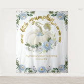 リトルパンプキン秋ベイビーシャワー背景 タペストリー (正面)